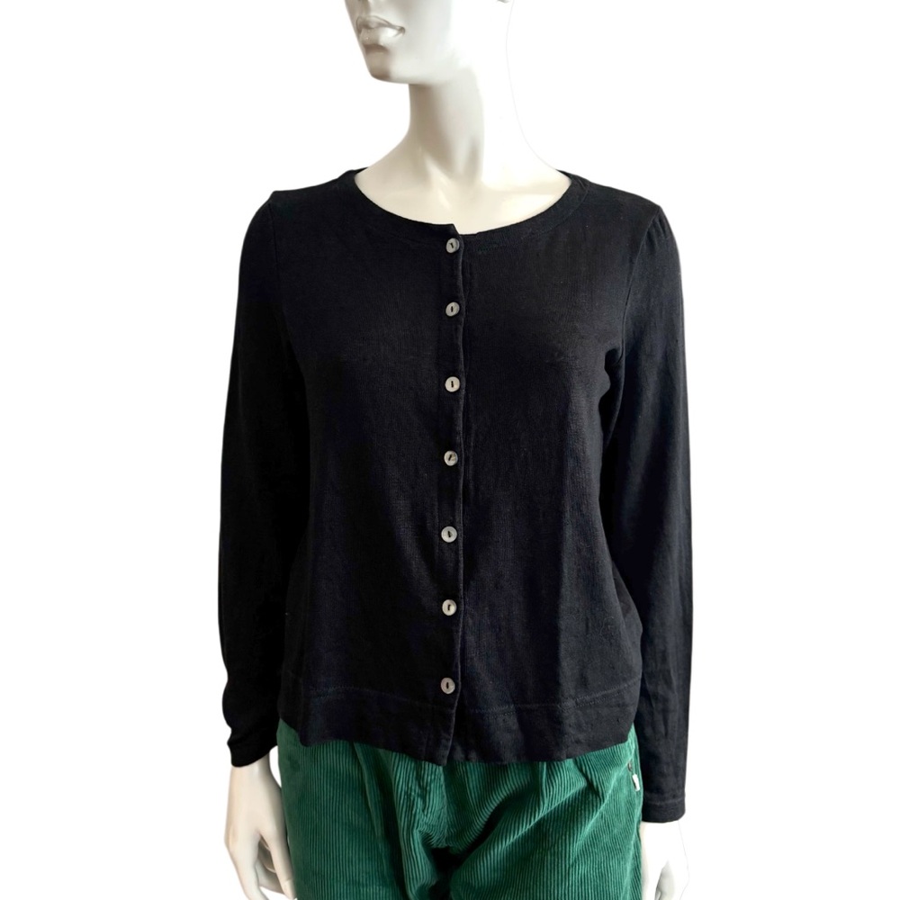 Minimalist Black Cardigan Designed by The Swiss Label